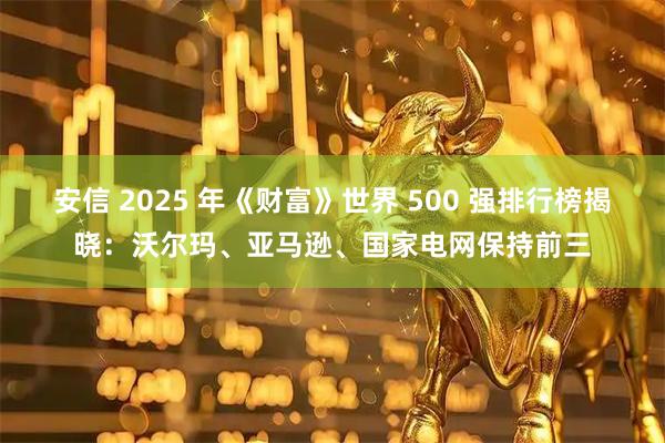 安信 2025 年《财富》世界 500 强排行榜揭晓:沃尔玛、亚马逊、国家电网保持前三