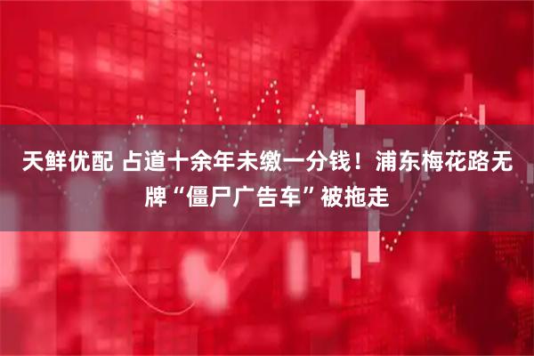 天鲜优配 占道十余年未缴一分钱！浦东梅花路无牌“僵尸广告车”被拖走